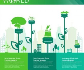 Ecology world infographics design vector 07