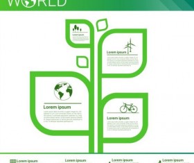 Ecology world infographics design vector 08