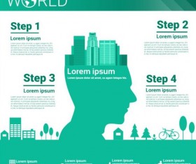 Ecology world infographics design vector 09