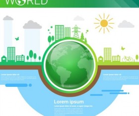 Ecology world infographics design vector 10