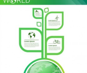 Ecology world infographics design vector 13
