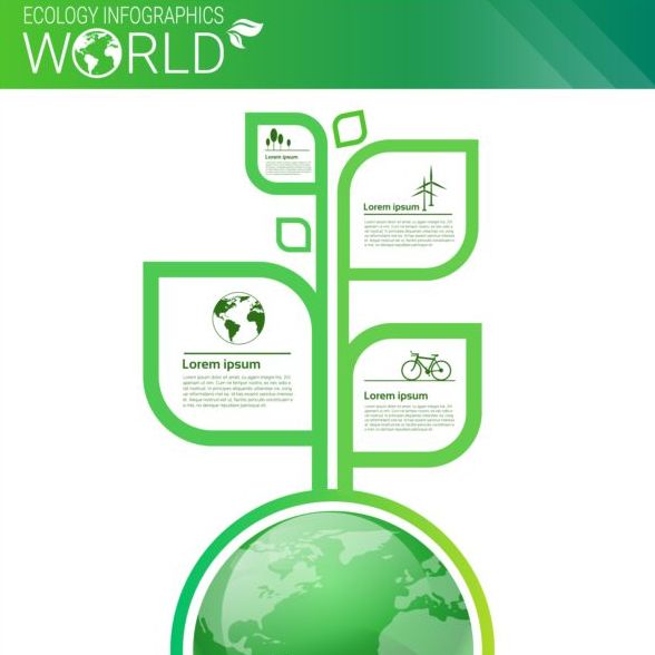 Ecology world infographics design vector 13