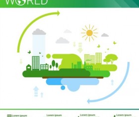 Ecology world infographics design vector 16
