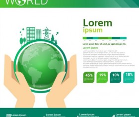 Ecology world infographics design vector 17