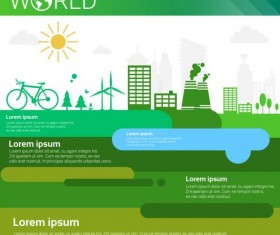 Ecology world infographics design vector 19