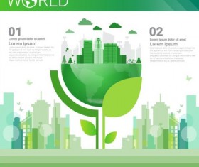 Ecology world infographics design vector 21