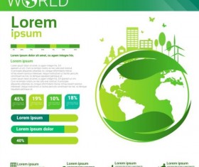 Ecology world infographics design vector 23