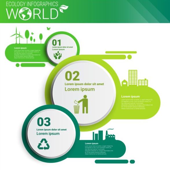 Ecology world infographics design vector 24