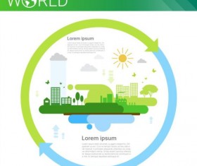 Ecology world infographics design vector 25