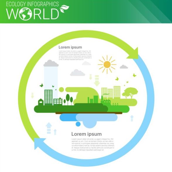 Ecology world infographics design vector 25