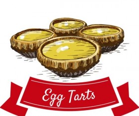 Egg tarts vector