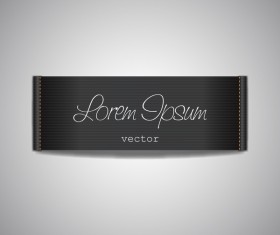 Fabric tag black template vector 01