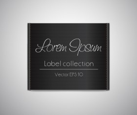 Fabric tag black template vector 05