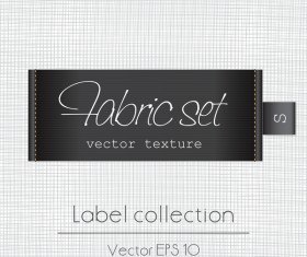 Fabric tag black template vector 06