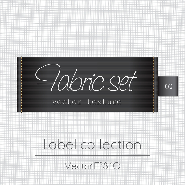 Fabric tag black template vector 06