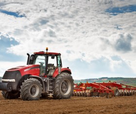 Farmland farm tools Stock Photo