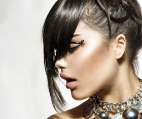 Fashion hairstyles and jewelry Stock Photo 06