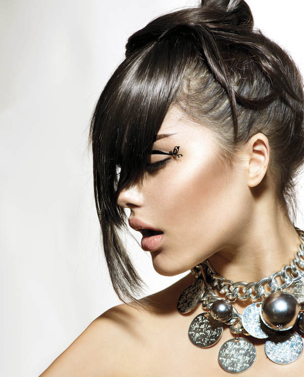 Fashion hairstyles and jewelry Stock Photo 06