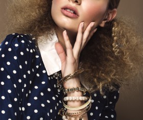 Fashionable women and creative makeup Stock Photo 01