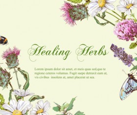 Flower with vintage background design vector