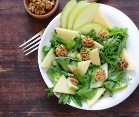Fruit salad with walnut Stock Photo
