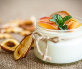 Fruit yogurt Stock Photo