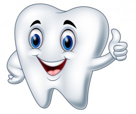 Funny cartoon tooth vector illustration 02