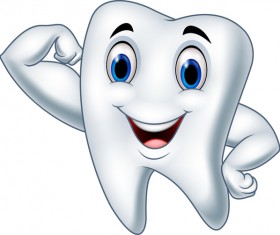 Funny cartoon tooth vector illustration 04