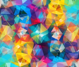 Geometric polygon colorful background vectors 02
