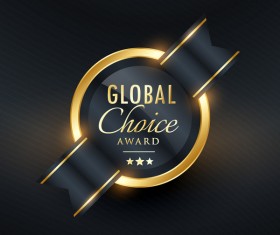 Global choice award badge vector