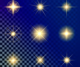Glowing effect illustration vector set 01