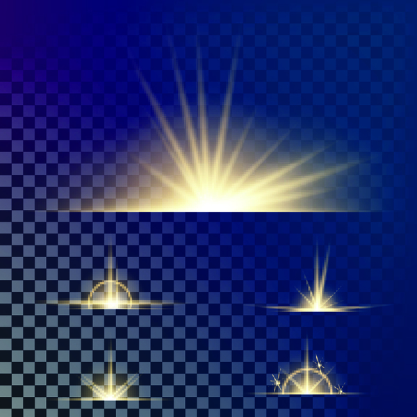 Glowing effect illustration vector set 06