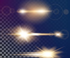 Glowing effect illustration vector set 10