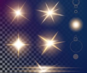 Glowing effect illustration vector set 11