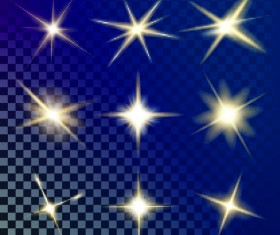 Glowing effect illustration vector set 12