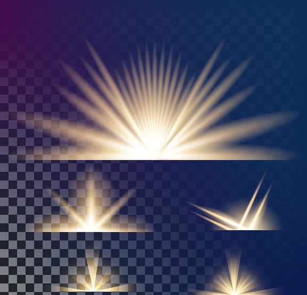 Glowing effect illustration vector set 14