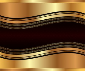 Gold metal with retro background vector