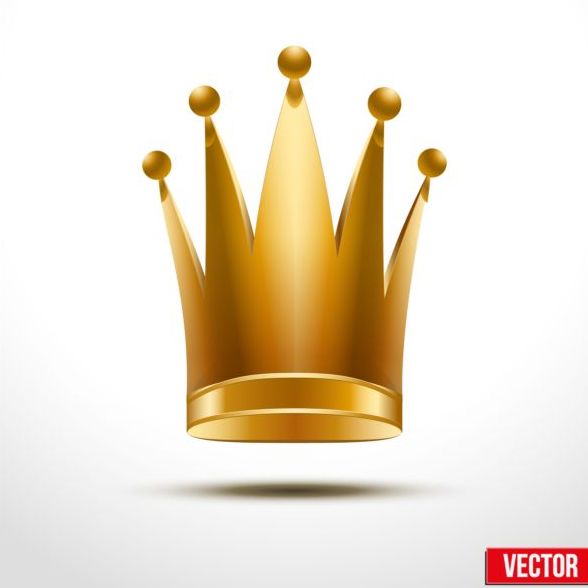 Golden crown vector illustration 02