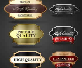 Golden with black labels retor vector