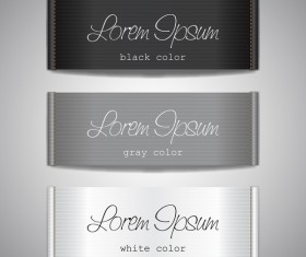 Gray with white and black fabric tag vector