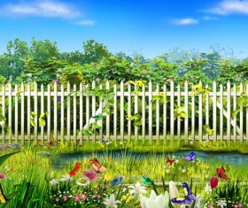 Green pastoral scenery Stock Photo