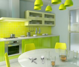 Green with interior design Stock Photo