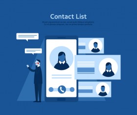 Groupware with blue business template vector 05