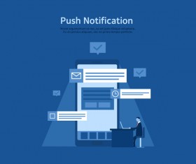 Groupware with blue business template vector 10