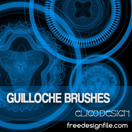 Guilloche photoshop brushes