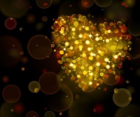 Halation heart with bokeh background vector 01