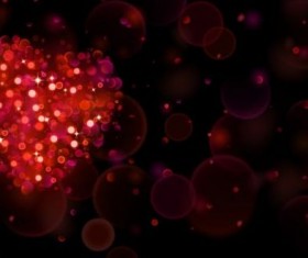 Halation heart with bokeh background vector 04