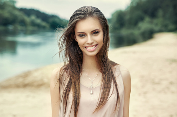 Happy smiling pure beautiful girl HD picture