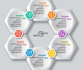 Honeycomb business infographics template vectors set 09