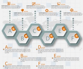 Honeycomb business infographics template vectors set 10